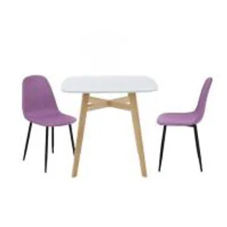 ชุดโต๊ะทานข้าว 2 ที่นั่ง SB FURNITURE JANORA&LALADA 59062978 สีขาว (1298987)