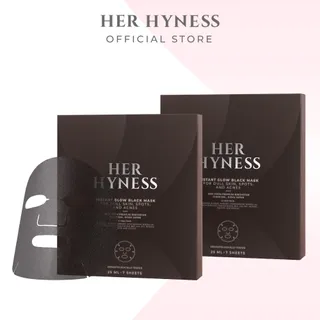 HER HYNESS INSTANT GLOW BLACK MASK (7 SHEETS) มาส์กดำผิวโกลว์ ใน 40 นาที 7 แผ่น