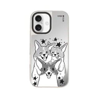 iPhone 16 Mirror Case MagSafe Corgi Trio (88528799927178852879344752)