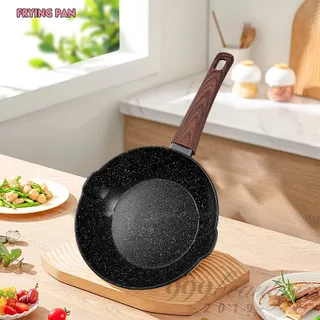 กระทะเคลือบลายหินอ่อน 16 ซม เด็ก ไข่ ลายหินอ่อน สามารถใช้เตาแม่เหล็กไฟฟ้า หม้อเทปล่อน กะทะ B00025