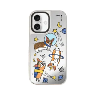 iPhone 16 Mirror Case MagSafe Space Corgi (88528799927178852879342574)