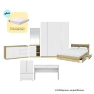 ชุดห้องนอน 5 ฟุต KONCEPT MOLLY 59063949 สีลินด์เบิร์กโอ๊ค (1304719)