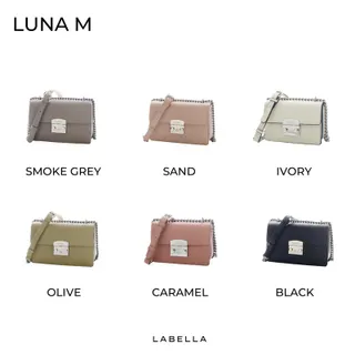 Labella : รุ่น Luna M ไซต์ใหญ่ (กระเป๋าสะพายสายโซ่ ไซต์ M (7 สี) (สี Ivory,Smoke Grey,Light Blue Jeansพรี 20-30วัน)