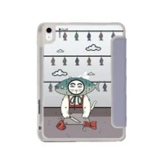 iPad Gen 10th/11th 2025 Clear Purple Omagase Cat (88528797382168852879236385)