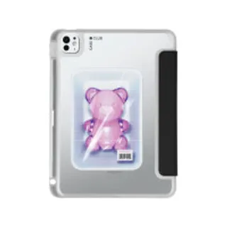 iPad Pro 11" (2024) Clear Black Halftone Jelly Bear (88528792829318852879162813)