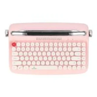 คีย์บอร์ดไร้สาย TECHPRO Retro Mini Bluetooth (84Keys) B303 - Pink (8857826041838)