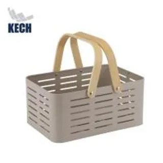ตะกร้าอะลูมิเนียม มีหูหิ้ว KECH LEGACY SIZE L สีเบจ (1295574)