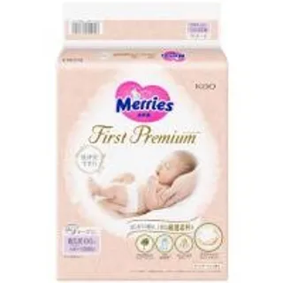 เมอร์รี่เฟิร์สผ้าอ้อมเด็กแบบเทปขนาด NB 66ชิ้น Merries First Baby Diapers Tape NB 66pcs. (4901301388018)
