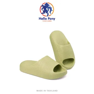 Hello Pony รองเท้าแตะอุ้งเท้าแมว ลายตาราง ใส่สบาย EVA กันน้ำ Size 36-45 รุ่น MHM4013