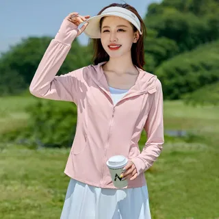 JULY M-3XL เสื้อกัน uv UPF50+ กระชับหุ่น เสื้อแขนยาวเข้ารูป  ผ้าเรยอน Sport กันแดด สำหรับผู้หญิง uv (40-70KG)