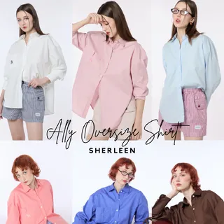 Sherleen - Ally Oversize Shirt เสื้อเชิ้ตโอเวอร์ไซส์ สีพื้น