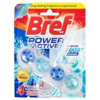 เบรฟผลิตภัณฑ์ทำความสะอาดชักโครกบลูแอคทีฟกลิ่นยูคาลิปตัส 50กรัม Bref Rim Blocks Cleaners Blue Active Eucalyptus 50g. (8809004773819)