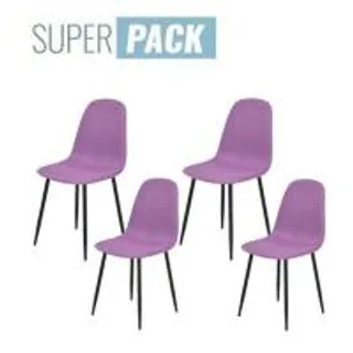 เก้าอี้ทานข้าว SB FURNITURE LALADA 59062949 สีม่วง (ชุด 4 ตัว) (1303257)