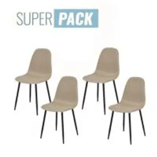 เก้าอี้ทานข้าว SB FURNITURE LALADA 59062945 สีน้ำตาล (ชุด 4 ตัว) (1303250)