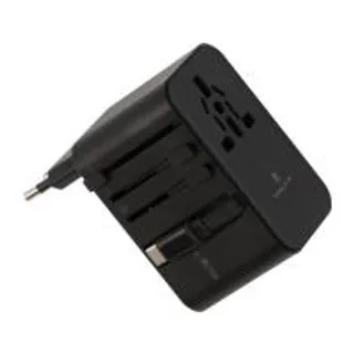 หัวแปลงปลั๊กไฟ TITANV Multifunction Universal Travel Adapter with Type-C Cable 25W Black (PLGTTV001) (8851899729952)