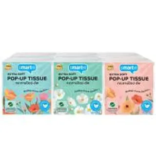 สมาร์ทเตอร์กระดาษป๊อปอัพ 90แผ่น แพค 6 Smarter Pop Up Tissue 90sheets Pack 6 (8853474066599)