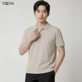 YOOYA เสื้อโปโลชาย สไตล์เกาหลี มินิมอล เรียบง่ายแต่ดูดี แขนสั้น วัสดุโพลีเอสเตอร์และผ้าฝ้าย ใส่สบาย หลายสีและไซส์ S-2XL สำหรับฤดูร้อน