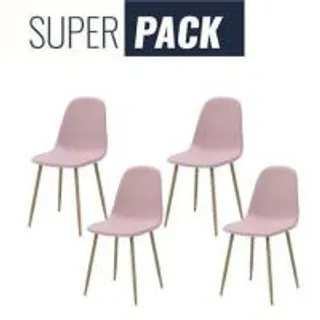 เก้าอี้ทานข้าว SB FURNITURE LASTA 59062941 สีชมพู (ชุด 4 ตัว) (1303326)