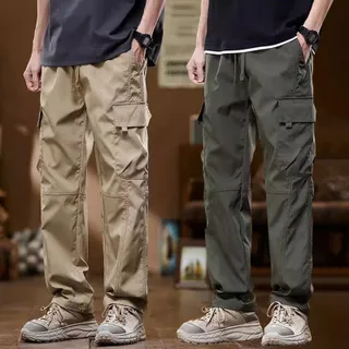 กางเกงคาร์โก้ อเมริกัน หลายกระเป๋า ทรงตรง แฟชั่น ลำลอง 6 กระเป๋า กางเกงคาร์โก้ผู้ชาย กางเกงผู้ชาย
