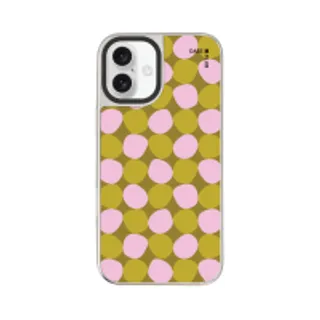 iPhone 16 Plus Mirror Case MagSafe Light Green Stack Polka Dots (88528790960648852879896831)