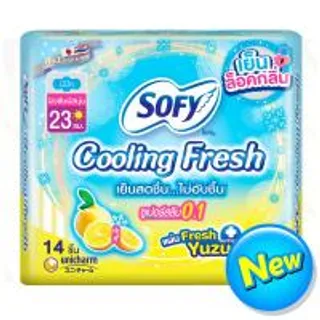 โซฟีคูลลิ่งเฟรชยูซุซูเปอร์สลิม0.1 23ซม.14ชิ้น Sofy Cooling Fresh Yuzu Super Slim0.1 23cm. 14pcs. (8851111157181)