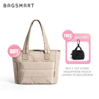 BAGSMART,กระเป๋าโท้ท สำหรับผู้หญิง น้ำหนักเบา อ้วน เหมาะสำหรับการเดินทาง ทำงาน ชายหาด ยิม ช้อปปิ้ง