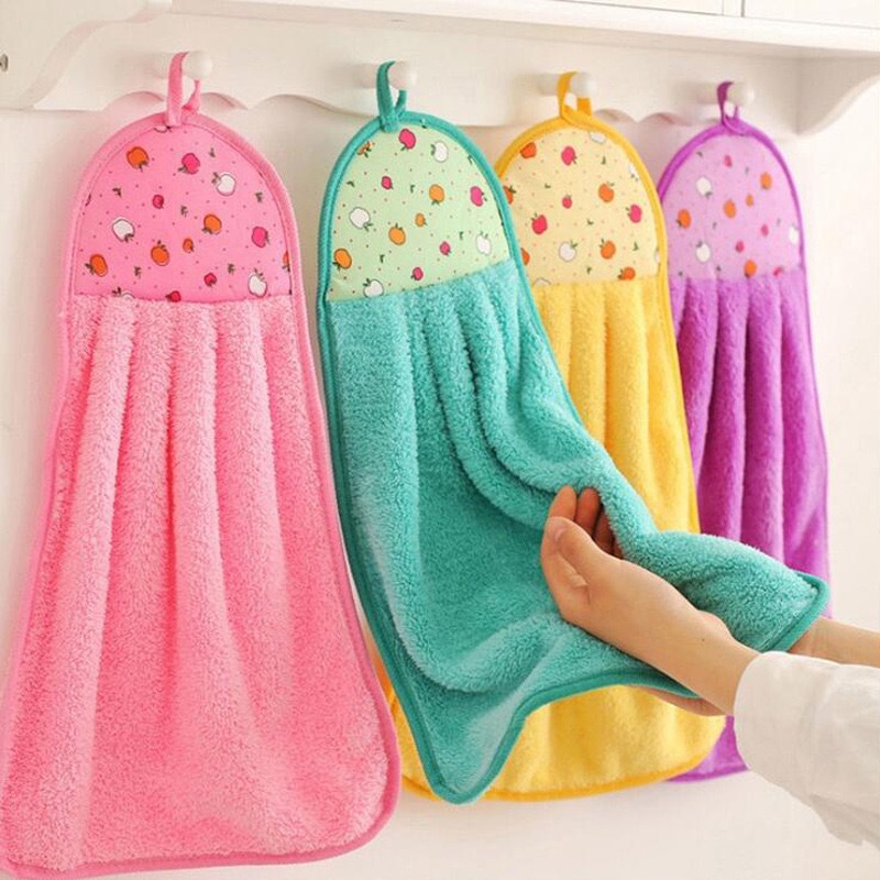 #CC61 Cleaning towel ผ้าเช็ดมือ เช็ดจาน เช็ดโต๊ะ แบบแขวนซับน้ำ ผ้านาโน