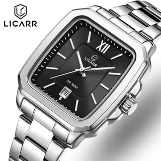 LICARR นาฬิกาข้อมือผู้ชาย แบรนด์แท้ สไตล์หรูหรา แฟชั่นลำลอง ระบบควอตซ์ กีฬา มีวันที่ สแตนเลส กันน้ำ สำหรับธุรกิจ รุ่น 9571