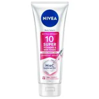 นีเวียเซรั่มบำรุงผิวเอ็กซ์ตร้าไบรท์10ซูเปอร์วิตามินแอนด์สกินฟู้ด 170มล. Nivea Extra Bright 10 Super Vitamins and Skin Foods Body Serum 170ml. (8850029036564)