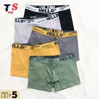 เซ็ต 3/5 ชิ้น ชุดชั้นในแฟชั่นบุรุษ กางเกงบ็อกเซอร์ ระบายอากาศ นุ่ม สบาย แห้งเร็ว ราคาถูก Man Clothing ผู้ชาย