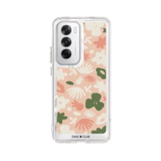 Oppo Reno 12 Clear Case Pink Flower Pattern (88528795107068852879740158)