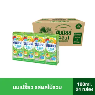 Dutch Mill ดัชมิลล์ นมเปรี้ยว ยูเอชที รสผลไม้รวม 180 มล. (24 กล่อง/ลัง) - mini