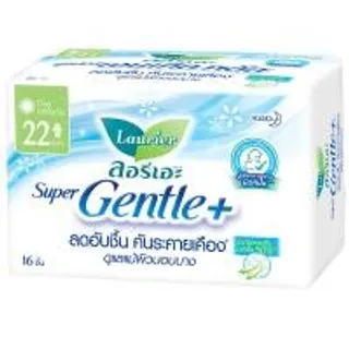 ลอรีเอะผ้าอนามัยซูเปอร์เจนเทิลพลัสมีปีก 22ซม. 16ชิ้น Laurier Sanitary Super Gentle Plus Wings 22cm. 16pcs. (8851818945043)
