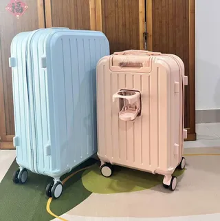 กระเป๋าเดินทางแบบมีซิป มีขนาด 20, 24 และ 28 นิ้ว 5 สี มีระบบล็อคแบบรหัส มีที่วางแก้ว แข็งแรงทนทาน น้ำหนักเบา