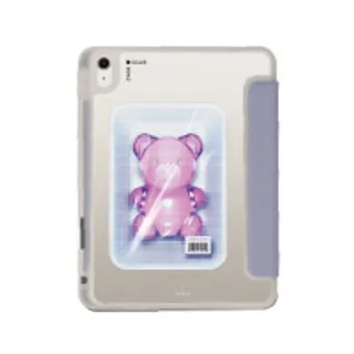 iPad Air4/5/6/7 11" 2025 (M2/M3) Clear Purple Halftone Jelly Bear (88528798923078852879162813)