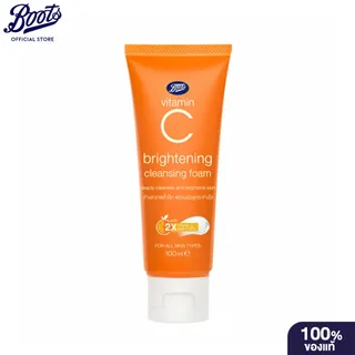 Boots Vitamin C Brightening Cleansing Foam บู๊ทส์ วิตามิน ซี ไบร์ทเทนนิ่ง คลีนซิ่ง โฟม100มล.