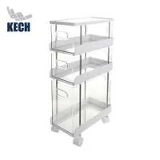 ชั้นวางใส 3 ชั้น มีล้อ KECH LUCID 32.8x17.5x60.5 ซม. (1266524)
