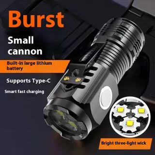 Senter LED Terangขนาดเล็กชาร์ตไฟได้ไฟฉายกลางแจ้ง ไฟฉายแรงสูง ไฟฉายพกพา LED ขนาดเล็ก สว่างมาก ชาร์จไฟได้ ไฟฉายกันน้ำ
