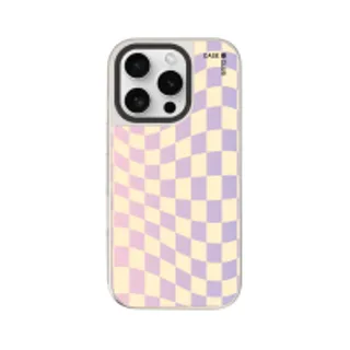 iPhone 16 Pro Mirror Case MagSafe Purple Gradient Grid (88528792243378852879782899)