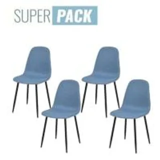 เก้าอี้ทานข้าว SB FURNITURE LALADA 59062947 สีฟ้า (ชุด 4 ตัว) (1303274)