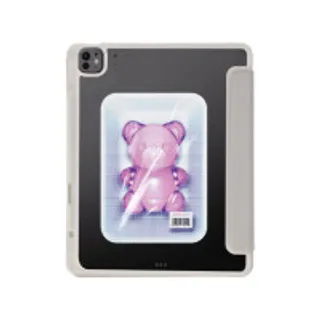 iPad Air6/7 13" 2025 (M2/M3) Clear Grey Halftone Jelly Bear (88528799845698852879162813)