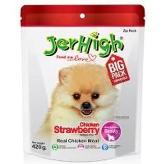 เจอร์ไฮชิคสติ๊กขนมสุนัขรสสตรอเบอร์รี่ 400กรัม Jerhigh Strawberry Flavour Stick 400g. (8851759452709)