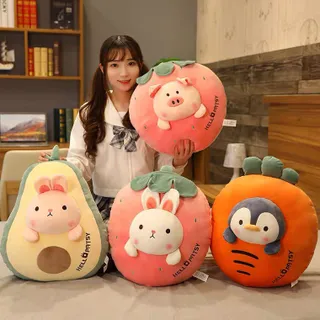 หมอนผ้าห่ม หมอนผ้าห่มซุกมือ หมอนผ้าห่มนุ่ม ของขวัญ รูปสัตว์ พร้อมส่ง B.HOMY