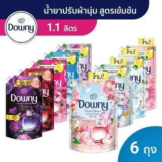 [ซื้อ 4 แถม 2] Downy ดาวน์นี่ น้ำยาปรับผ้านุ่มสูตรเข้มข้น ถุงเติม สูตรน้ำหอมพรีเมี่ยม 950ml x 6 แพ็ค