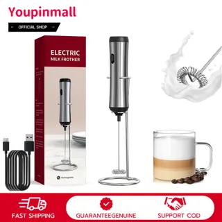 เครื่องตีฟองนมไฟฟ้า, KLT, สแตนเลส, วัสดุเกรดอาหาร, การชาร์จ Type-C, พร้อมขาตั้ง / ไม่มีขาตั้ง