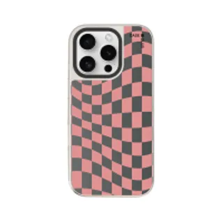 iPhone 16 Pro Mirror Case MagSafe Pink Gradient Grid (88528792243378852879795677)
