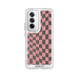 Oppo Reno 12 Clear Case Pink Gradient Grid (88528795107068852879795677)