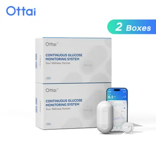 เซ็นเซอร์ตรวจวัดระดับน้ำตาลในเลือด Ottai CGM 2 ชิ้น แบบต่อเนื่อง โดยไม่ต้องจิ้มนิ้ว