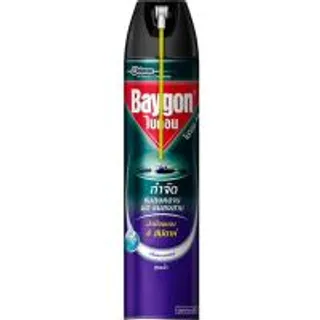 ไบกอนสเปรย์กำจัดยุงและแมลงสูตรน้ำกลิ่นลาเวนเดอร์ 600มล. Baygon Spray Water Lavender 600ml. (8850175067856)