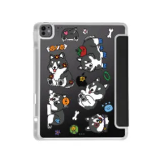 iPad Air6/7 13" 2025 (M2/M3) Clear Black Baby Husky (88528790839968852879281613)
